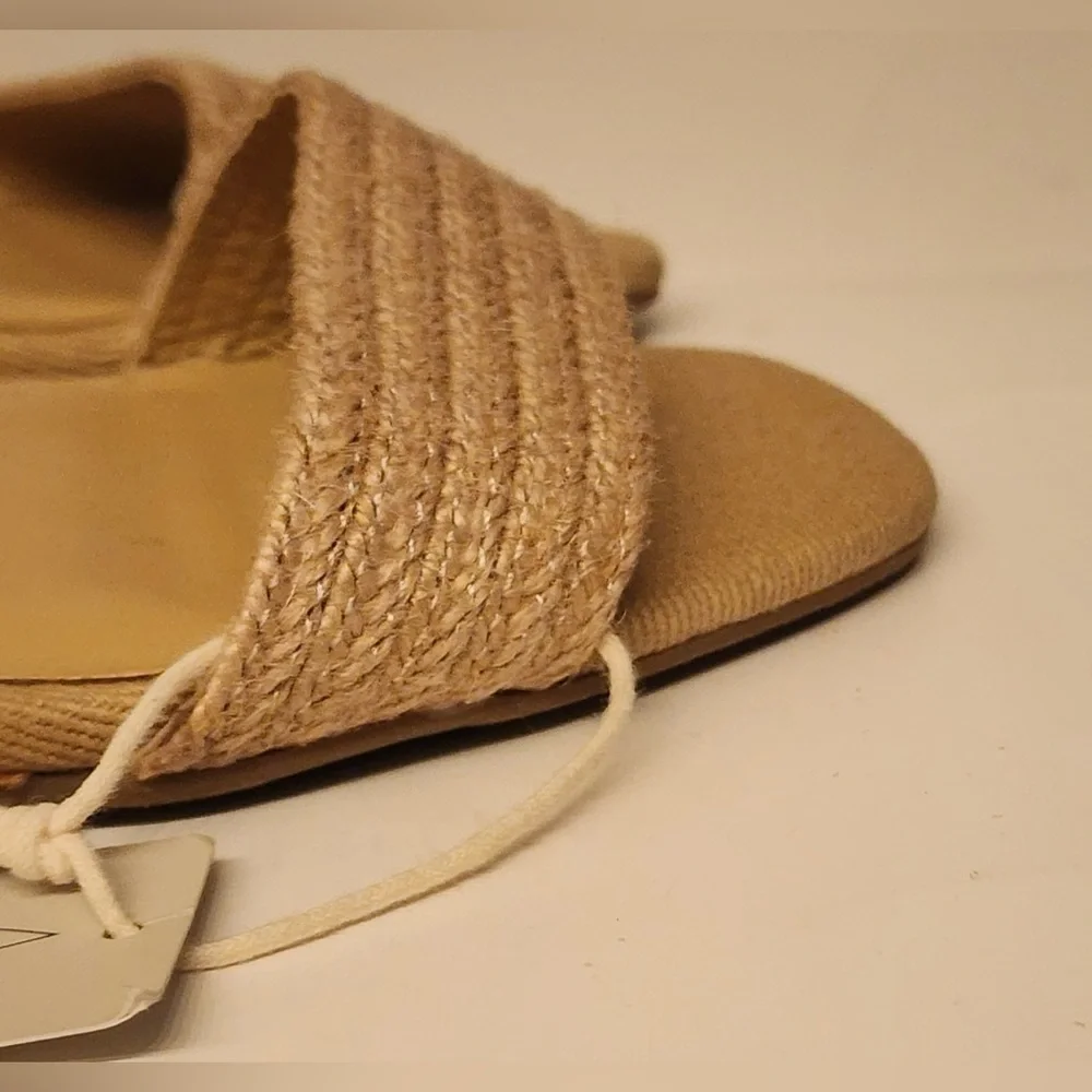 Joie Lila Wedge Leather Sandals Women’s Tan Size 8.5